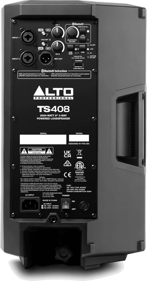 Alto Professional TS408 – Enceinte Amplifiée Bluetooth 8" 2000W – Image 2