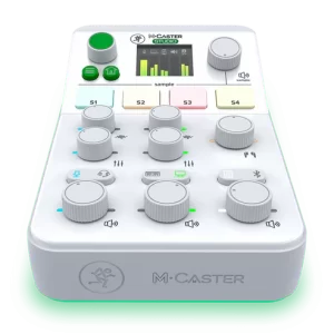 Mackie M•Caster Studio mixeur avec sampleur pour le streaming (blanche)
