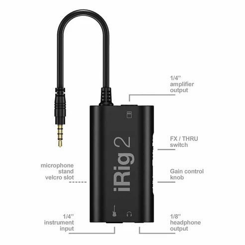 IK Multimedia iRig 2 Interface guitare IKMULTIMEDIA IPIRIG2PLGIN – Image 3