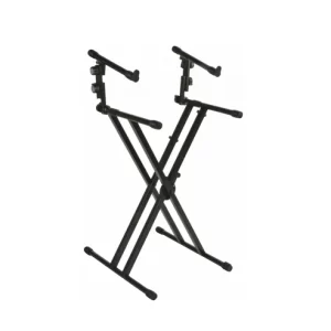 Quiklok QL/642 stand clavier X double "Performer" avec deux niveaux