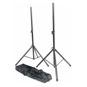 RTX SS01-Pack Pack 2 stands enceintes métal + sac de transport - noirs